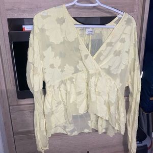 Wilfred Yellow Augustine peplum Shirt